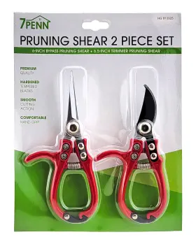 7 Penn 840145813925 Pruning Shears 6 Inch Tempered High Carbon Steel Snips Garden Flower Cutting Forged