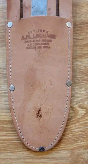 A.m. Leonard 000399495043 Nwt Leather Sheath For 11 Inch Soil Knife Garden Tool Made Usa