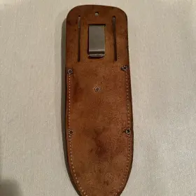 Bls915 A.m. Leonard A.m Leather Sheath For Pruner Soil Knife With Waist Clip Usa Used #2