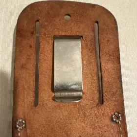 Bls915 A.m. Leonard A.m Leather Sheath For Pruner Soil Knife With Waist Clip Usa Used #3