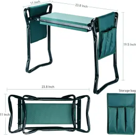 Abj-knlst01 Ab Garden Kneeler Seat With 2 Bonus Tool Pouches Standard Green #3