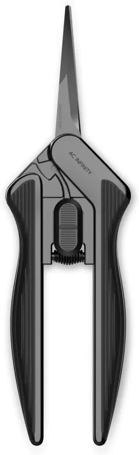 Ac Infinity 819137021495 6.6 Inch Stainless Steel Pruning Shear Black Grey