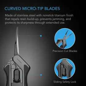 Ac Infinity 819137023512 6.6 Inch Stainless Steel Curved Pruning Shear 2-pack Lightweight Ergonomic Desig #3