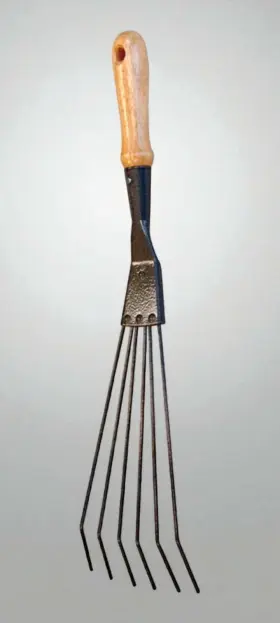 7111958 Ace 6 Tine Aluminum Shrub Rake Wood Handle