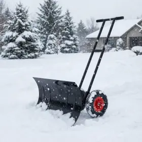 Activetrail 820061283392 40 Inch Heavyduty Wheeled Snow Shovel With Adjustable Handle And Blade Angled Sno Activetrail 820061283392 40 Inch Heavyduty Wheeled Snow Shovel With Adjustable Handle And Blade Angled Sno