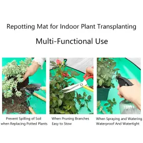 Acududoma 647168762793 3 Pcs 39 Inch X 31 Large Potting Mat For Indoor Plants Transplanting Foldable Wa #2