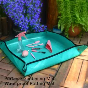 Acududoma 647168762793 3 Pcs 39 Inch X 31 Large Potting Mat For Indoor Plants Transplanting Foldable Wa #3