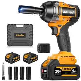 1000n.m Adedad Pl80w Cordless Impact Wrench 1/2 Inch 20v 740ft-lbs High Torque Gun