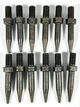 Td50-058 Aera-vator Lot Of 12 Aerator Tine Replacements For - 3-inch Spike Solid Core