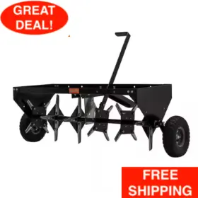 206796053 Agri-fab 40 Inch Plug Aerator Durable Heavy-gauge Steel Deck And Welded Drawbar