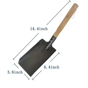 Ahuij 624153766516 Fireplace Ash Shovel Natural Wood Handle Stove #2