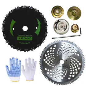 Ai.yuyu 605129036406 Upgrade 9 Inch X 20t Chainsaw Tooth Brush Cutter Blade And 10 80t Carbide Tip Br