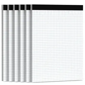 B0dzgvf11x Aidunmis Graph Paper 8.5x11 6 Pack 4x4 Grid Ruled 30 Sheets/pad