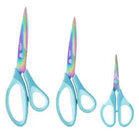 Ailile B091wcgc13 Craft Scissors All Purpose Sharp Titanium Blade 9.2 Inch /8.5 /5.6 3pcs/blue
