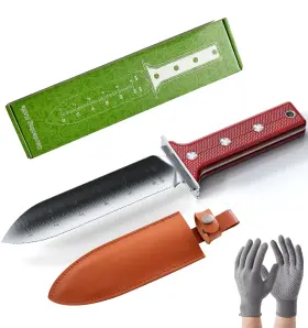 H813 Akakd 742183936799 Gardening Hori Garden Knife - Soil Kniver Serrated Side