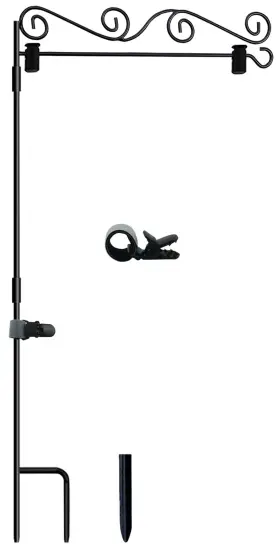 Akeydeco 755320660082 Garden Flag Pole Stand Holder Flags For Outside With Sto