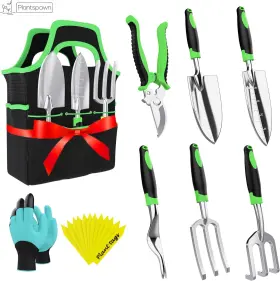 Alaya Commerce Llc 860013332112 8 Pcs Gardening Tools Set With Bag Heavy-duty Rust-proof Hand Plast