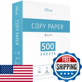 B0dz3yyrcj Alitte Printer Paper 8.5x11 White Letter 500 Sheets 20lb Copy Inkjet Laser