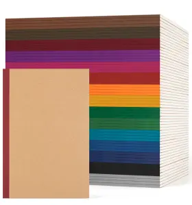 B0ff9rqw7y Alkalo 60-pack A5 Lined Composition Notebooks Bulk - College Ruled Journals Kraft Cover