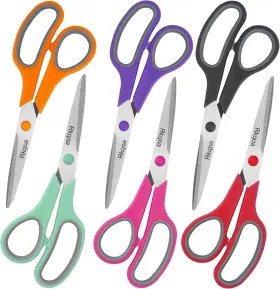 2024060168 Almarto Scissors Rkqoa 8 Inch All Purpose 6 Pack - Multicolor
