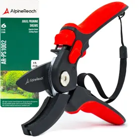 Alpinereach 060644150245 Anvil Pruning Shears For Gardening Sharp Ergonomic Pruners Heavy