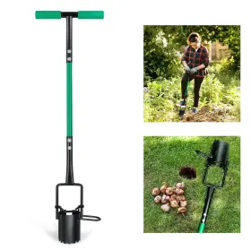 Altdorff 762917237077 5-in-1 Lawn And Garden Tool Updated Bulb Planter Long Handle For Di