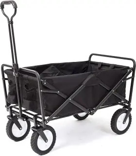 Am The America Store 645781144224 Collapsible Foldable Wagon Beach Cart Large Capacity Heavy Duty Folding W