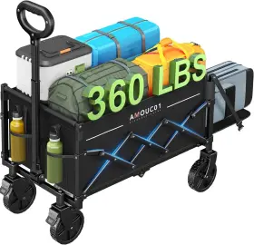 Amouc01b Amada Homefurnishing Wagon Cart Foldable Collapsible With 360 Lbs Ma