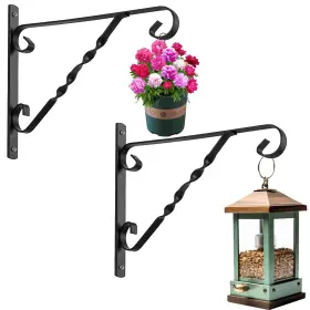 Ph153 Amagabeli Garden & Home And 2 Pack Hanging Plant Brackets Outdoor 12 Inch Metal Fence