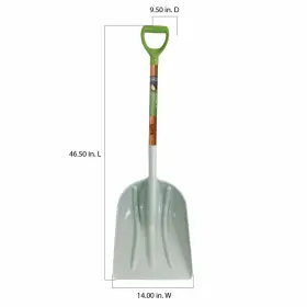2682700 Ames 049206633810 Poly Scoop With Hardwood Handle And D-grip 46-inch Brown #3
