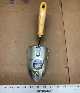 19-835 Ames Lot 18 Chromed Steel Garden Trowels Wood Handle Sold As-is