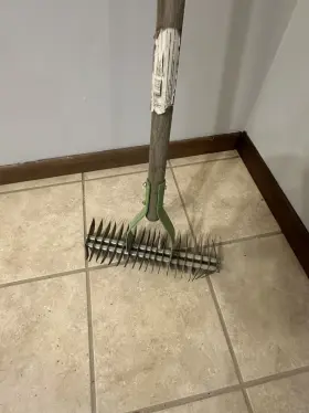 19-tine Ames 313028753767 Adjustable Thatch Rake Multipurpose Steel Tines Remove Soil #3