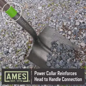Ames 313100888837 Digging Garden Shovel With Comfort Step 46.5 Inch Fiberglass Handle Steel Blade #3