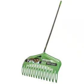 Ames 313113878832 Flip 54.25 Inch Steel Handle Poly Scooping Leaf Rake