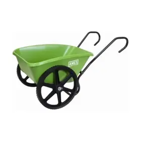 Tv-274813-u-c Ames 5 Cubic Feet Handle Wheelbarrow Poly Tray Lawn Cart Green For Parts