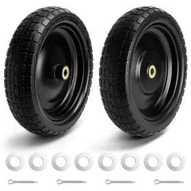Yt-24gor Amllecthy 13 Wheelbarrow Tires And Wheels For Gorilla Cart Replacement With 5/8 Ax