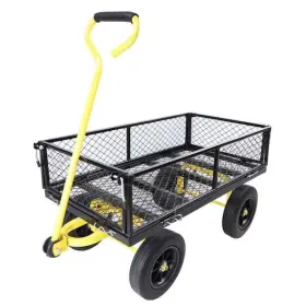 Amucolo 777192640757 3.5 Cu.ft. 37 Inch Metal Tools Cart Wagon Garden With Solid Wheels