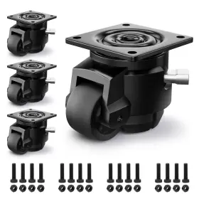 An-80-balck1 Andutees Leveling Casters Heavy Duty With Upgraded Ratchet Handle Design Adjustable R