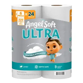 B08xzvsk77 Angel Soft Ultra Toilet Paper 6 Mega Rolls 24 Regular 2 Ply