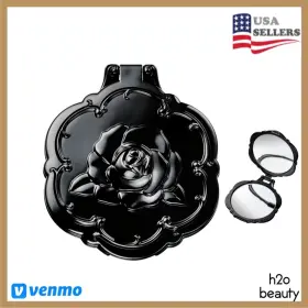 Anna Sui 969527507347 Beauty Mirror Rose Compact Folding Hand With Magnifying Glass