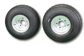 A8700040575806185858-b2 Antego Tire & Wheel Set Of 2 215/60-8 18.5x8.50-8 5 Hole Galvanized Trailer
