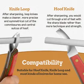Antidious 768579163198 Hoof Knife Sharpener 5 Inch Farrier Tool Honing Rod With Diamond Coated To K #2