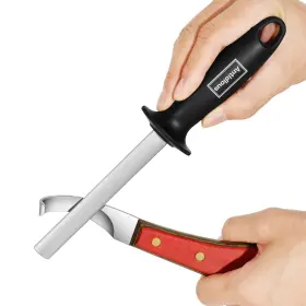Antidious 768579163198 Hoof Knife Sharpener 5 Inch Farrier Tool Honing Rod With Diamond Coated To K
