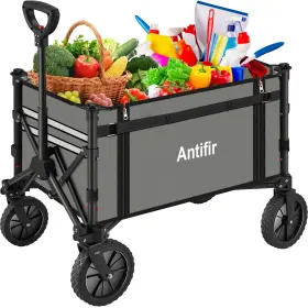 Sss-666 Antifir Collapsible Wagon Cartsfolding Cart With All Terrain Wheelsheav