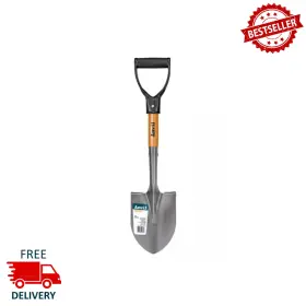 77498-944 Anvil 18 Inch Wood D-grip Short Handle Carbon Steel Compact Digging Shovel Black
