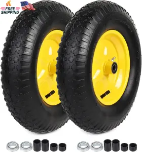 Ar-pro 313113856830 2-pack 4.80/4.00-8 Inch Tire And Wheel 16 Pneumatic Wheels With 3/4