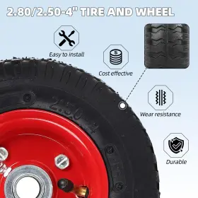 Ar-pro 687368343231 2-pack 2.80/2.50-4 Tire And Wheel Set - 8 Inch Wheelbarrow #3