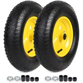 Ar-pro 687368343248 2-pack 4.80/4.00-8 Inch Tire And Wheel 16 Pneumatic Wheels With 5/8 Bea