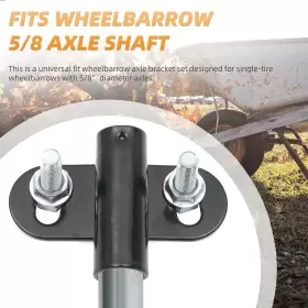 Ar-pro 726084767621 1 Set Heavy-duty Wheelbarrow Axle Bracket - 10 Inch X 0.63 S #3
