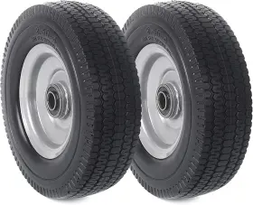 Ar-pro 8x3.5 2-pack 8-inch Solid Wheel Replacement - 2.50-4 Inch Flat Free Tire And Whee